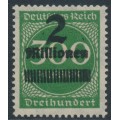 GERMANY - 1923 2Millionen on 300Mk green Numeral, misplaced o/p, MNH – Michel # 310