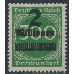 GERMANY - 1923 2Millionen on 300Mk green Numeral, misplaced o/p, MNH – Michel # 310