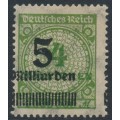 GERMANY - 1923 5Milliarden on 4Millionen Mk green Numeral, misplaced o/p, MH – Michel # 333A