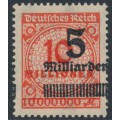 GERMANY - 1923 5Milliarden on 10Millionen red Numeral, misplaced o/p, MNH – Michel # 334A