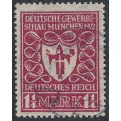 GERMANY - 1922 1¼Mk brown-carmine Industry Exhibition, used – Michel # 199c