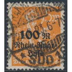 GERMANY - 1923 5Mk+100Mk orange Rhein & Ruhr Relief, used – Michel # 258