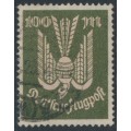 GERMANY - 1923 100Mk olive/orange-red Wood Pigeon airmail, used – Michel # 237