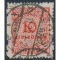 GERMANY - 1923 10Millionen Mk red Numeral, rouletted, used – Michel # 318B