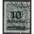 GERMANY - 1923 10Milliarden on 100Millionen Mk Numeral, used – Michel # 337A