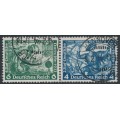GERMANY - 1933 6pf green + 4pf blue Wagner, booklet pair, used – Michel # SK19