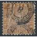 BADEN - 1862 9Kr pale reddish brown Coat of Arms, perf. 10, used – Michel # 15a