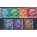 GERMANY - 1932 4pf to 50pf Hindenburg set of 7, used – Michel # 467-473