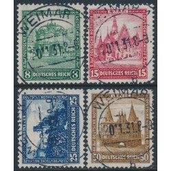 GERMANY - 1931 Famous Buildings Charity set of 4, used – Michel # 459-462