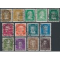 GERMANY - 1926-1927 Famous Germans set of 13, used – Michel # 385-397