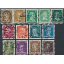 GERMANY - 1926-1927 Famous Germans set of 13, used – Michel # 385-397