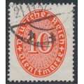 GERMANY - 1929 10pf red Numeral Official, vertical watermark, used – Michel # D123X