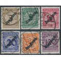 GERMANY - 1923 Numerals set of 6, o/p Dienstmarke, used – Michel # D99-D104
