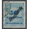 GERMANY - 1923 50Milliarden Numeral o/p Dienstmarke, used – Michel # D88