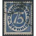 GERMANY - 1922 75pf deep violet-ultramarine Official, used – Michel # D69