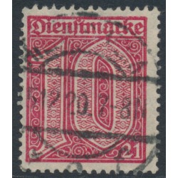 GERMANY - 1920 10pf deep rose Official, used – Michel # D17
