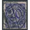 GERMANY - 1920 20pf violet-blue Official, used – Michel # D19a