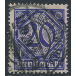 GERMANY - 1920 20pf violet-blue Official, used – Michel # D19a