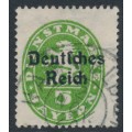 GERMANY - 1920 5pf green Bavarian Official o/p Deutsches Reich, used – Michel # D34