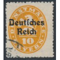 GERMANY - 1920 10pf orange Bavarian Official o/p Deutsches Reich, used – Michel # D35