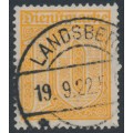 GERMANY - 1921 10pf orange Numeral Official, forged cancel – Michel # D65