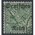 GERMANY - 1920 5pf green Württemberg Official o/p Deutsches Reich, used – Michel # D57