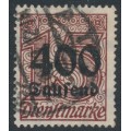 GERMANY - 1923 400Tausend on 15pf brown Official, used – Michel # D94