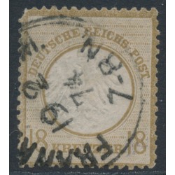 GERMANY - 1872 18Kr ochre-brown Small Shield, used – Michel # 11