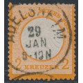 GERMANY - 1872 2Kr yellowish orange Small Shield, used – Michel # 15