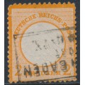 GERMANY - 1872 2Kr yellowish orange Small Shield, used – Michel # 15