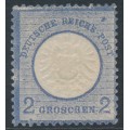 GERMANY - 1872 2Gr ultramarine Large Shield, MH – Michel # 20