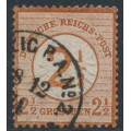 GERMANY - 1874 2½ on 2½Gr reddish brown Large Shield, used – Michel # 29