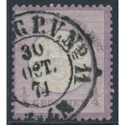 GERMANY - 1872 ¼Gr violet Large Shield, used  – Michel # 16