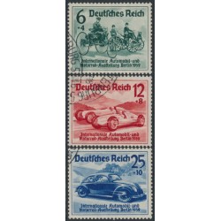 GERMANY - 1939 Automobile & Motorcycle Exhibition set of 3, used – Michel # 686-688
