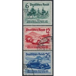 GERMANY - 1939 Automobile & Motorcycle Exhibition set of 3, used – Michel # 686-688