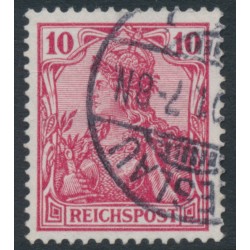 GERMANY - 1900 10pf red-carmine Germania, used – Michel # 56b