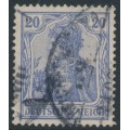 GERMANY - 1902 20pf lilac-ultramarine Germania, used – Michel # 72b