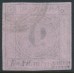 BADEN - 1851 9Kr black on rose Numeral, imperforate, used – Michel # 4a