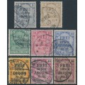 GERMANY - 1903 2pf to 50pf Officials set of 8, used – Michel # D1-D8