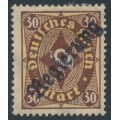 GERMANY - 1922 30Mk brown/yellow Posthorn, o/p Regierung, MH – Michel # DII14a