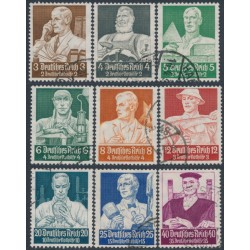 GERMANY - 1934 Charity set of 9 (Professionals), used – Michel # 556-564
