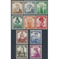 GERMANY - 1935 Regional Costumes set of 10, MH – Michel # 588-597