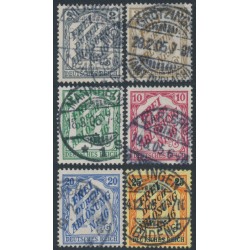 GERMANY - 1905 2pf to 25pf Officials set of 6, used – Michel # D9-D14 