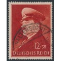 GERMANY - 1941 12+38pf red Birthday, horizontal ribbed paper, used – Michel # 722y