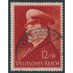 GERMANY - 1941 12+38pf red Birthday, horizontal ribbed paper, used – Michel # 722y