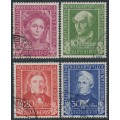 WEST GERMANY / BRD - 1949 Helfer der Menschheit set of 4, used – Michel # 117-120