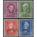 WEST GERMANY / BRD - 1949 Helfer der Menschheit set of 4, used – Michel # 117-120