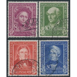 WEST GERMANY / BRD - 1949 Helfer der Menschheit set of 4, used – Michel # 117-120