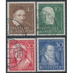 WEST GERMANY / BRD - 1951 Helfer der Menschheit set of 4, used – Michel # 143-146