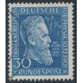 WEST GERMANY / BRD - 1951 30pf blue Wilhelm Röntgen, used – Michel # 147